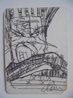 Hugo Claus  4   Abstracte Kop   Tekening, Antiek en Kunst, Verzenden