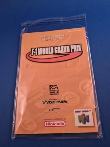 N64 - F1 World Grand Prix handleiding beschikbaar voor biedingen