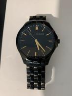Montre Armani Exchange pour homme - Noir/doré - Original, Bijoux, Sacs & Beauté, Enlèvement, Comme neuf, Montre-bracelet