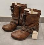 Mustang boots, bruin, brede hak, warme pels, maat 39, Kleding | Dames, Ophalen, Bruin