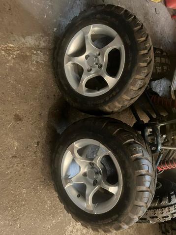 Aluminium velgenset 14inch zo goed als nieuwe baanbanden  beschikbaar voor biedingen