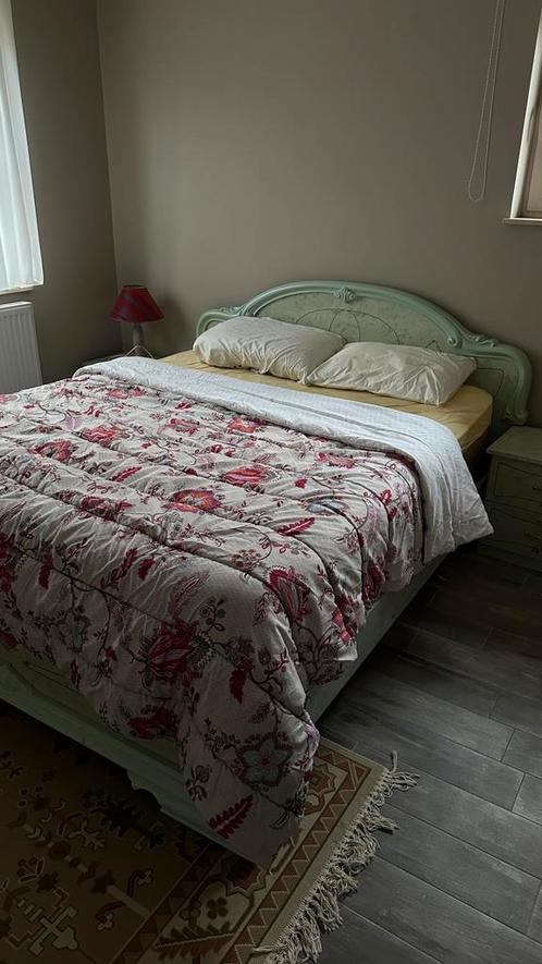 2 Persoons Bed 200x160 met 2 nachtkastjes, Huis en Inrichting, Slaapkamer | Complete slaapkamers, Zo goed als nieuw, Tweepersoons