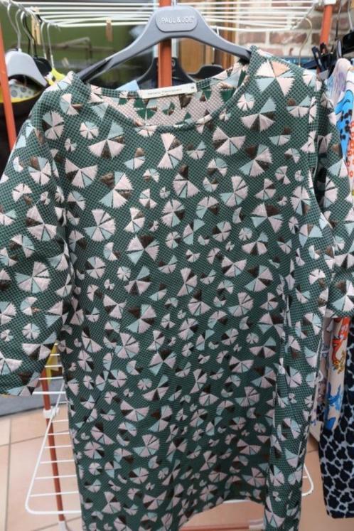 Kleedje print groen goud Nathalie Vleeshouwer mt S (38-40), Kleding | Dames, Jurken, Zo goed als nieuw, Maat 38/40 (M), Groen