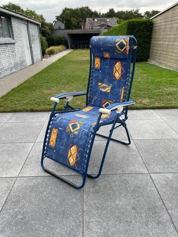 Blauwe Lafuma relaxzetel / zitstoel / ligstoel  beschikbaar voor biedingen