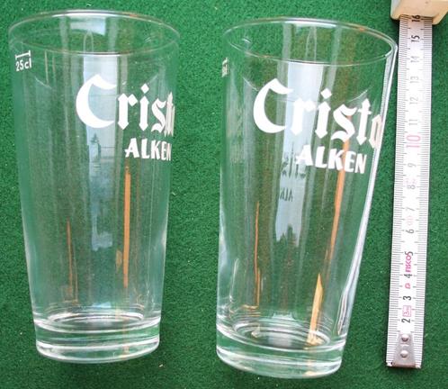 2 bierglazen Cristal Alken boerke, Verzamelen, Biermerken, Zo goed als nieuw, Glas of Glazen, Overige merken, Ophalen of Verzenden