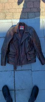 vintage lederen motorvest, Motoren, Kleding | Motorkleding, Ophalen, Tweedehands, Heren, Jas | leer