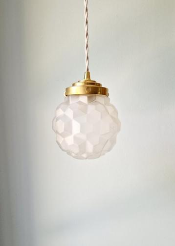 Art Deco hanglamp in gesatineerd glas, 1920-30s  beschikbaar voor biedingen