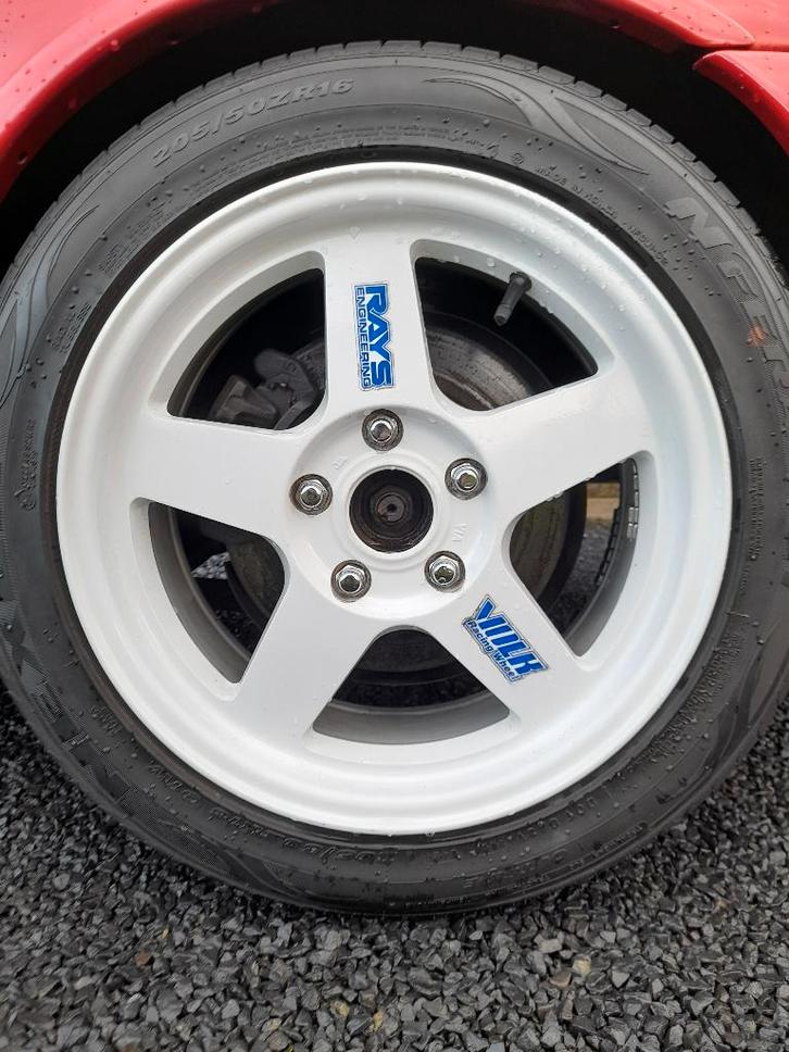 Exclusieve Volk Racing wheels type Rays TE16, Autos : Pièces & Accessoires, Pneus & Jantes, Pneus et Jantes, Pneus été, 16 pouces