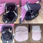 Maxi cosi + verkleinkussen + voetenzak + roze bekleding, Kinderen en Baby's, Autostoeltjes, Ophalen, 0 t/m 13 kg, Maxi-Cosi, Gebruikt