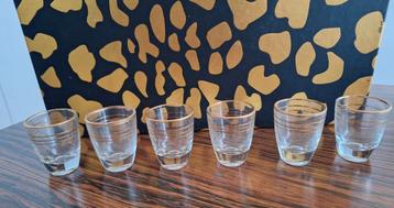 6 shot shotglaasjes jenever jeneverglaasjes glas, Enlèvement ou Envoi, Utilisé