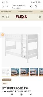Lit superposé blanc de la marque Flexa, 90 cm, Une personne, Enlèvement, Utilisé