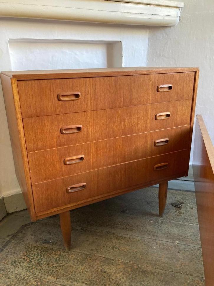 Vintage commode jaren 50, Huis en Inrichting, Kasten | Kleerkasten, Gebruikt, Met lade(s), Ophalen