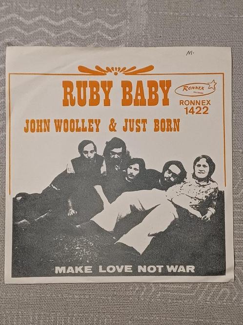 John Woolley & Just Born – Ruby Baby  1970 Garage rock, Cd's en Dvd's, Vinyl Singles, Zo goed als nieuw, Single, Rock en Metal
