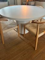 Mortex ronde tafel + 4 stoelen, Ophalen, Overige materialen, Rond, Zo goed als nieuw