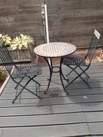 Table ronde et 2 chaises, Jardin & Terrasse, Ensembles de jardin, Enlèvement, Utilisé, Sets de jardin