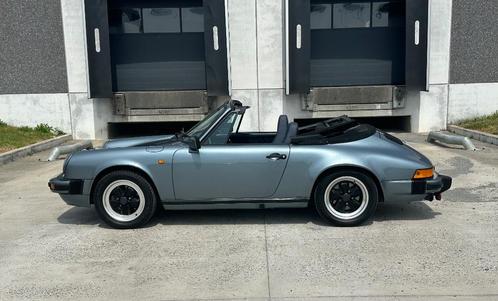 Porsche 911 SC Cabrio, Auto's, Porsche, Particulier, Metaalkleur, Benzine, Cabriolet, 2 deurs, Handgeschakeld, Blauw, Blauw, Leder