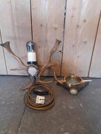 Herte Gewei Sint Hubertus Lamp Gewei Messing Asbak, Ophalen of Verzenden, Zo goed als nieuw
