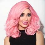 Lace front Diva / Drag pruik groot volume Reagan Pink Taffy, Verzenden, Nieuw