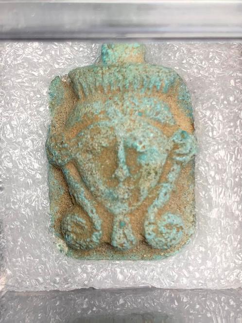 Amuletten Egypte oud aardewerk Hathor, Antiek en Kunst, Antiek | Overige Antiek, Ophalen of Verzenden