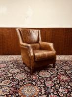 Klassiek Engels Schaapslederen Fauteuil, Ophalen of Verzenden