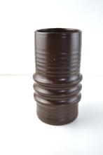 Bruine retro (vintage?) vaas, Utilisé, Moins de 50 cm, Enlèvement ou Envoi, Poterie ou Porcelaine
