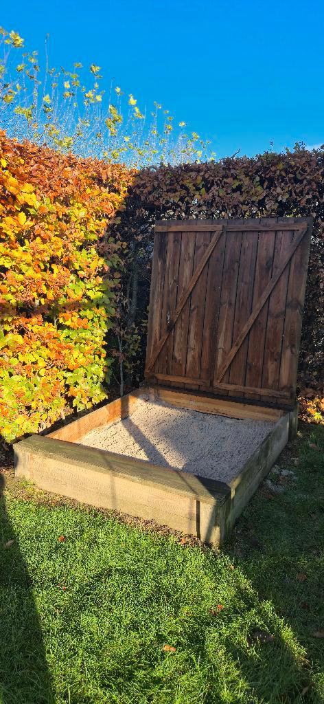 GRATIS - houten zandbak (1,4 x 1,8m), Kinderen en Baby's, Speelgoed | Buiten | Zandbakken, Gebruikt, Ophalen