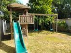 Houten speeltoren met apenrek, Kinderen en Baby's, Speelgoed | Buiten | Speeltoestellen, Ophalen, Gebruikt, Glijbaan