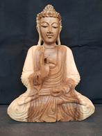 Bouddha en bois/Vitarka mudra/fait main/Asie/42 cm, Enlèvement ou Envoi, Neuf