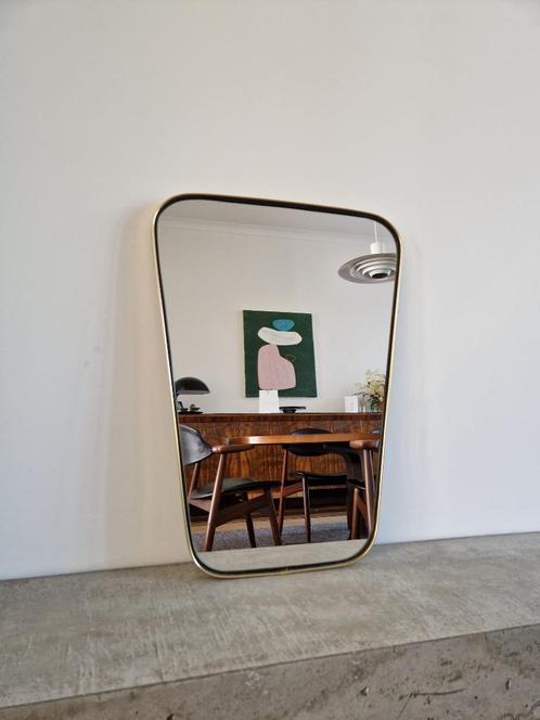 Vintage sixties spiegel, Huis en Inrichting, Woonaccessoires | Spiegels, Gebruikt, Minder dan 50 cm, Minder dan 100 cm, Overige vormen