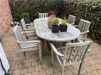 Teaken tuinset RoyalArrow (tafel en 6 stoelen), Ophalen, Gebruikt, 6 zitplaatsen, Teakhout