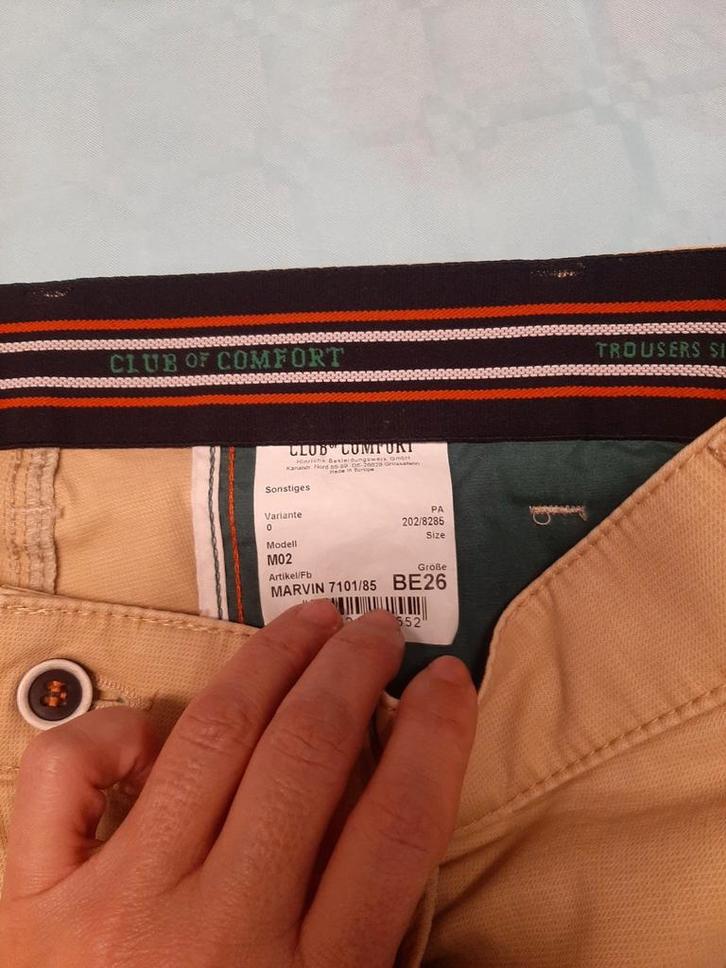 Club of Comfort Marvin broek – maat BE26 (beige), Vêtements | Hommes, Pantalons, Comme neuf, Taille 52/54 (L), Beige, Enlèvement ou Envoi