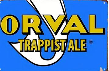 Reclamebord vintage Orval blauw - mancave poolhouse nieuw beschikbaar voor biedingen