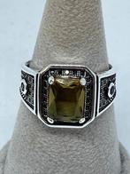 Zilveren herenring met kleurverandere zultanite maat 25, Handtassen en Accessoires, Ringen, Overige kleuren, 20 of groter, Nieuw