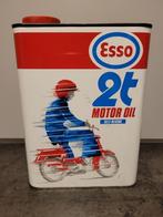 Gouden reclameoliekan van 2 liter vol Esso 2T, Verzamelen, Merken en Reclamevoorwerpen, Ophalen of Verzenden, Gebruikt, Overige typen