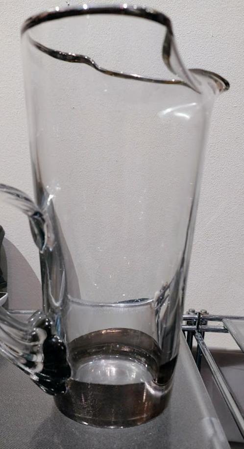 Waterkaraf mondgeblazen kristal - glasblazerij Boussu, Antiek en Kunst, Antiek | Glaswerk en Kristal, Ophalen of Verzenden