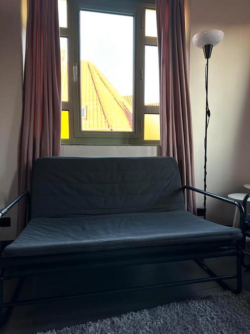 IKEA 2 voor 120€, Huis en Inrichting, Slaapkamer | Slaapbanken, Gebruikt, Tweepersoons, Zwart, Ophalen