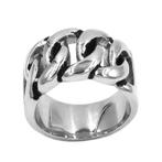 Stalen schakel dames bandring, Handtassen en Accessoires, Ringen, IJzer of Staal, Nieuw, Ophalen of Verzenden, Dame of Heer