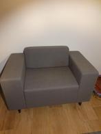 Twee moderne grijze zetels eenzit, Huis en Inrichting, Ophalen, Minder dan 75 cm, Zo goed als nieuw, 100 tot 125 cm