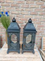 2 houten met metaal lantaars samen kopen aub, Enlèvement ou Envoi, Métal