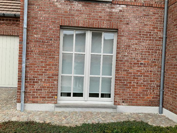 Houten ramen met dubbel glas, Doe-het-zelf en Bouw, Glas en Ramen, Gebruikt, Gevelraam of Ruit, 160 cm of meer, 160 cm of meer