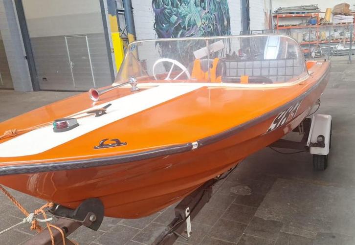 Bateau H-B Benidorm 15 + remorque freinée + moteur Evinrude, Sports nautiques & Bateaux, Speedboat, Utilisé, 3 à 6 mètres, Essence