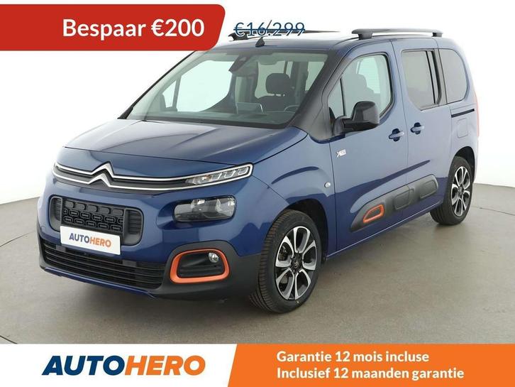 Citroën Berlingo 1.2 PureTech Shine M (bj 2019), Auto's, Citroën, Te koop, Berlingo, 360° camera, ABS, Achteruitrijcamera, Airbags