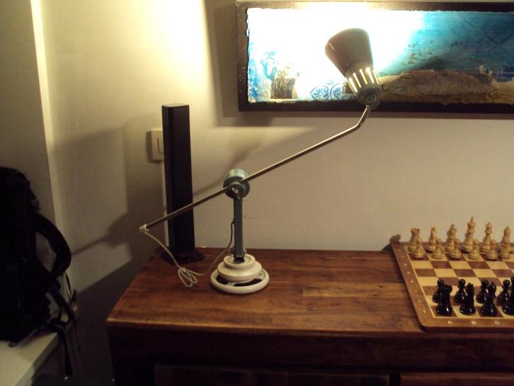 design lamp, Huis en Inrichting, Lampen | Tafellampen, Zo goed als nieuw, 50 tot 75 cm, Metaal, Ophalen of Verzenden