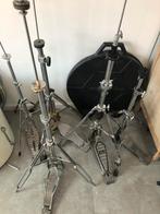 zie foto's: statieven, thrones- stoeltjes, snares, ..., Muziek en Instrumenten, Drumstellen en Slagwerk, Ophalen, Gebruikt, Overige merken