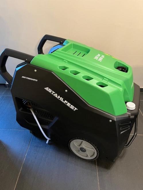Hogedrukreiniger warmwater, Tuin en Terras, Hogedrukreinigers, Nieuw, Benzine, Met regelbare waterdruk, Ophalen