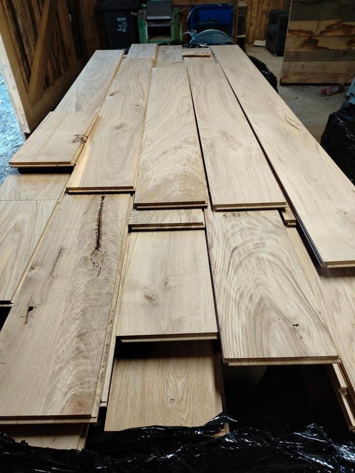 Massief eikenparket, Tuin en Terras, Palen, Balken en Planken, Zo goed als nieuw, Ophalen of Verzenden