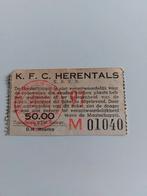 KFC Herentals voetbalticket Jaren ´70-'80, Verzamelen, Ophalen of Verzenden, Zo goed als nieuw