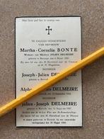 4 SLACHTOFFERS LUCHTAANVAL OP KORTRIJK 26/3/1944 DELMEIRE, Verzamelen, Bidprentjes en Rouwkaarten, Ophalen of Verzenden, Bidprentje