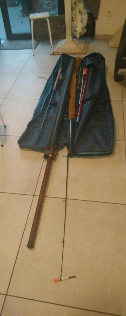 3 Carbon Vis Lijnen 2 Van 9 Meter En 3 KLeine Lijnen 1 Molen, Watersport en Boten, Hengelsport | Algemeen, Zo goed als nieuw, Molen