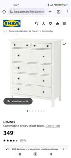 COMMODE HEMNES 6 TERROIRS EN PARFAIT ÉTAT, Huis en Inrichting, Kasten | Ladekasten, Ophalen, Zo goed als nieuw